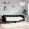 Dnevni krevet s madracem crni 90 x 190 cm od tkanine
