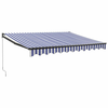 Tenda na uvlačenje plavo-bijela 3 x 2,5 m tkanina i aluminij