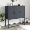 Visoka komoda antracit 100,5 x 39 x 107 cm čelična
