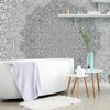 Tapeta siv ornament iz krogov - 343x231