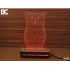 Black Cut 3D Lampa Sova, Crvena