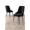 Hanah Home Set stolica Newa, 46x94x46 cm, 2 komada, Braon-crne