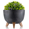 shumee Cvetlični lonec Rosa ECO črn beton 29xh18 cm