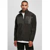 Patched microfleece jacket black