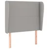 vidaXL vidaXL Vzglavje z ušesi svetlo sivo 93x23x118/128 cm blago, (20792629)