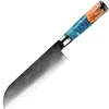 Damaskasti kuhinjski nož SH-39329 - Santoku / Plava KP39329
