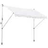 OUTSUNNY Tenda za zunanjo uporabo 3x1.5 m z zložljivo roko, nastavljiv nagib 0-90°, zunanja tenda na ročico iz aluminija, za vrt, balkon in teraso, bela