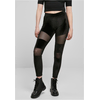 Womens Velvet Tech Mesh Leggings - Black