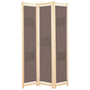 vidaXL Paravan 3-delni 120x170x4 cm rjavo blago