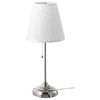 ARSTID Stona lampa, niklovano/bela