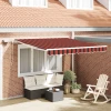 Skrovita tenda narančasta i smeđa 300 x 250 cm Tkanina i čelik