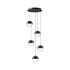 LED luster na sajli ZIREA LED/30W/230V, crne boje