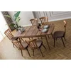 HANAH HOME Set Trpezarijski sto i 6 stolica Fergana Brown
