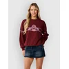 Rip Curl Archive Dolphin Oversized Crew Sweater dark plum