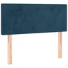 Vidaxl Posteljno vzglavje temno modro 100x5x78/88 cm žamet