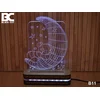 Black Cut 3D Lampa Meda I mesec RGB