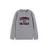 TOMMY HILFIGER Majica BRAND LOVE pegasto siva/temno rdeča