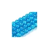 Ispucale staklene perle kugla 8 mm tm plava- niska 40 cm