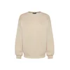 Trendyol Stone Oversize/Relaxed Cut Basic Crew Neck Thick/Polar inside Knitted Sweatshirt