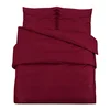 Vidaxl Posteljnina bordo 240x220 cm bombaž