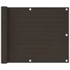 Vidaxl Balkonsko platno rjavo 75x400 cm HDPE