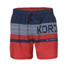KOROSHI Kratke kopalne hlače  mornarska / rubin rdeča / bela