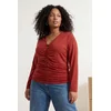 Trendyol Curve Ženska bluza Tbbaw26Af00066, Bordo