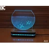 Black Cut 3D Lampa Akvarijum, Svetloplava