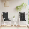 Set Jastučića za Stolicu s Visokim Naslonom 2 pcs Melange Crna