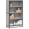 Polica za knjige Siva Sonoma 80,5x35x139 cm Konstruirano drvo