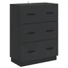 Ormar s ladicama Crna 66 x 34,5 x 87 cm Konstruirano drvo