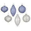 Dekordom dekoracija - hanging bauble glass 8cm 071835 - blue/white - kmg ( 045651 )