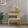 Set toaletnog stolića boja hrasta sonome LED konstruirano drvo