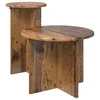 Set pomoćnih stolića 2 pcs Staro drvo Konstruirano drvo