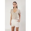 Trendyol Milla Ženska majica TWOSS25TS00196, Bež