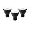 SET 3x LED sijalica ECOLINE GU10/6W/230V 4000K crna - Brilagi