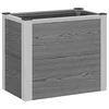 Povišena vrtna gredica Siva 50 x 30 x 42 cm WPC i aluminij