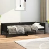 Dnevni ležaj od masivne borovine crni 90 x 190 cm