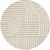 Kremno bela okrogla preproga o 80 cm Art – Ayyildiz Carpets