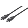 Manhattan Manhattan USB 2.0 Priključni kabel [1x Moški konektor USB 2.0 tipa C - 1x Moški konektor USB 2.0 tipa C] 2 m Črna
