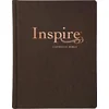 Inspire Catholic Bible NLT (Leatherlike, Dark Brown): The Bible for Coloring & Creative Journaling