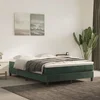 shumee vidaXL Posteljni okvir brez vzmetnice temno zelen 140x190 cm žamet