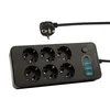 Blow 98-212# Podaljševalni kabel ps-650 6 vtičnic 3xusb 1xusb-c 5m črn 2x1mm