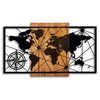 Wallity Zidna dekoracija World Map 3-L, 70 x 120 cm, Smeđa