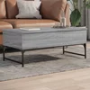 Stolić za kavu siva boja hrasta 100x50x40 cm od drva i metala