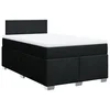 Vidaxl Box spring postelja z vzmetnico črna 120x190 cm blago