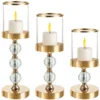 slomart Svečnik - lampion RUHHY 26487, set 3 kos., zlat