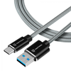 Tactical Aramid ekstra čvrsti kabel USB-A/USB-C - 0.3m - Siva KP31189
