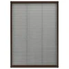 Vidaxl Plise komarnik za okna aluminij rjav 80x120 cm