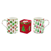 Set of 2 mugs and tea box, porcelain, JINGLE BELLS - Nuova R2S